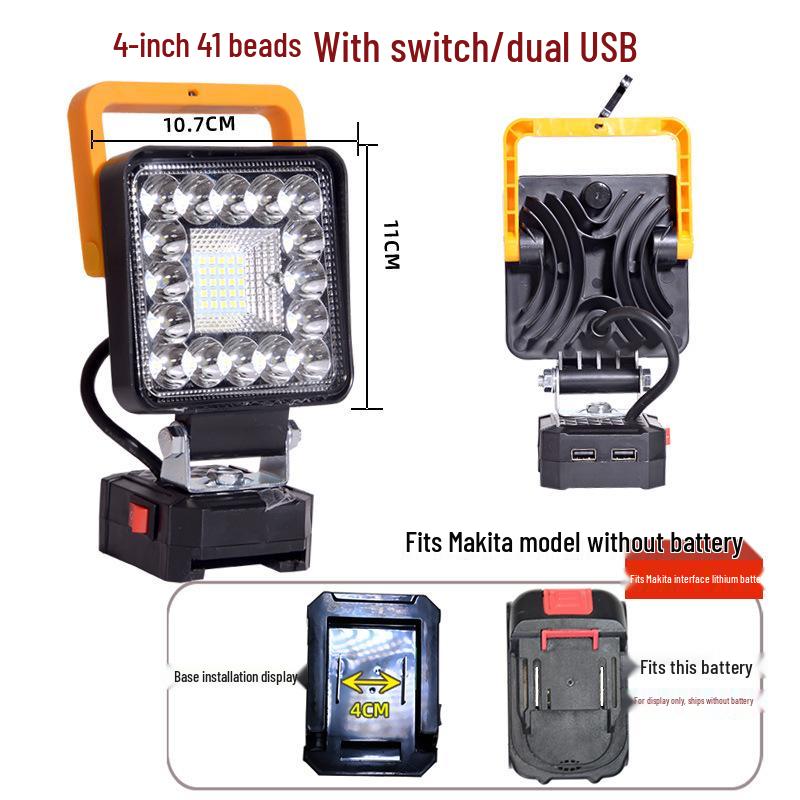 Big Muyi Tian Handheld LED Work Light with Lithium Battery for Auto Repair, Fishing, and Camping