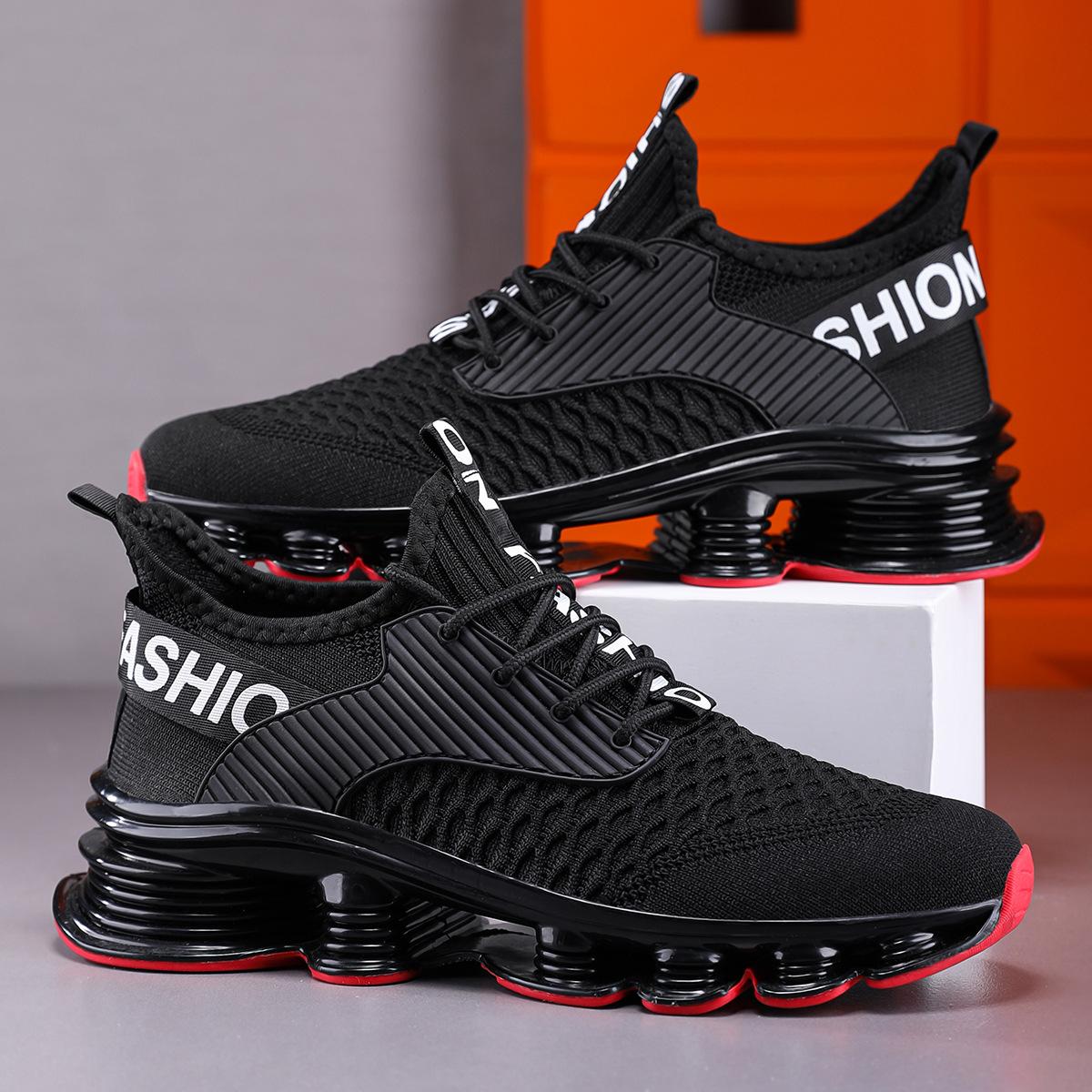 New fly-woven blade shoes breathable mesh sneakers casual shoes large size shoes 39