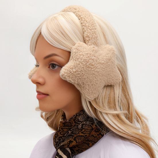 Earmuffs Star-Shaped Design Ultra-Soft Plush Warm Winter Earmuffs Cold Wind Ear Muffs Ear Protection Fuzzy