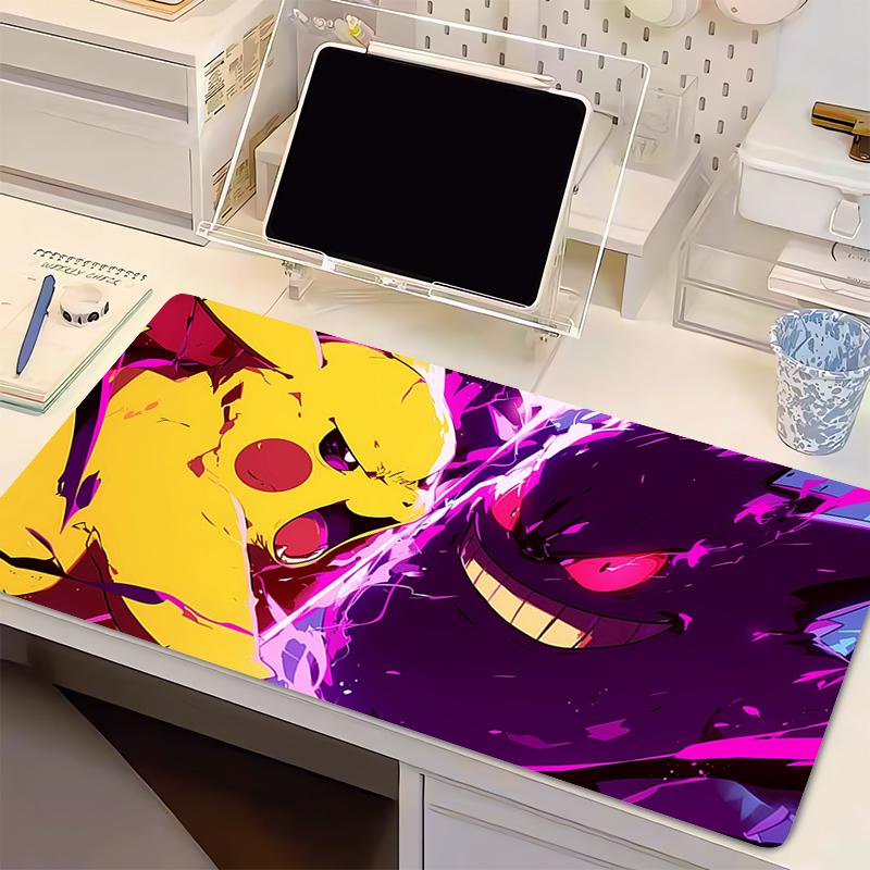 Large Mouse Pad PPokemon Gengar Lock edge Office Computer Desk Mat Table Keyboard Pad Laptop Carpet Accessories Gaming Mousepad