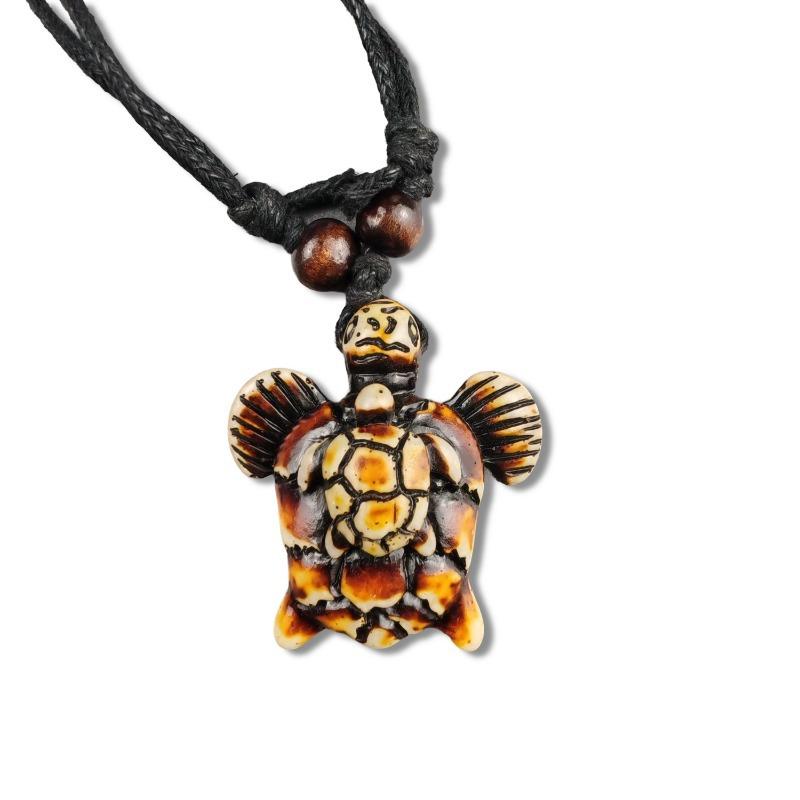 Vintage Animal Necklace, Springy Turtle Resin Jewelry Pendant, Sweater Chain Couple Accessories