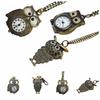 Quartz Owl Pocket Watch Antique Bronze Color Necklace Pocket Watch Flip Style Pocket Watch  Gift