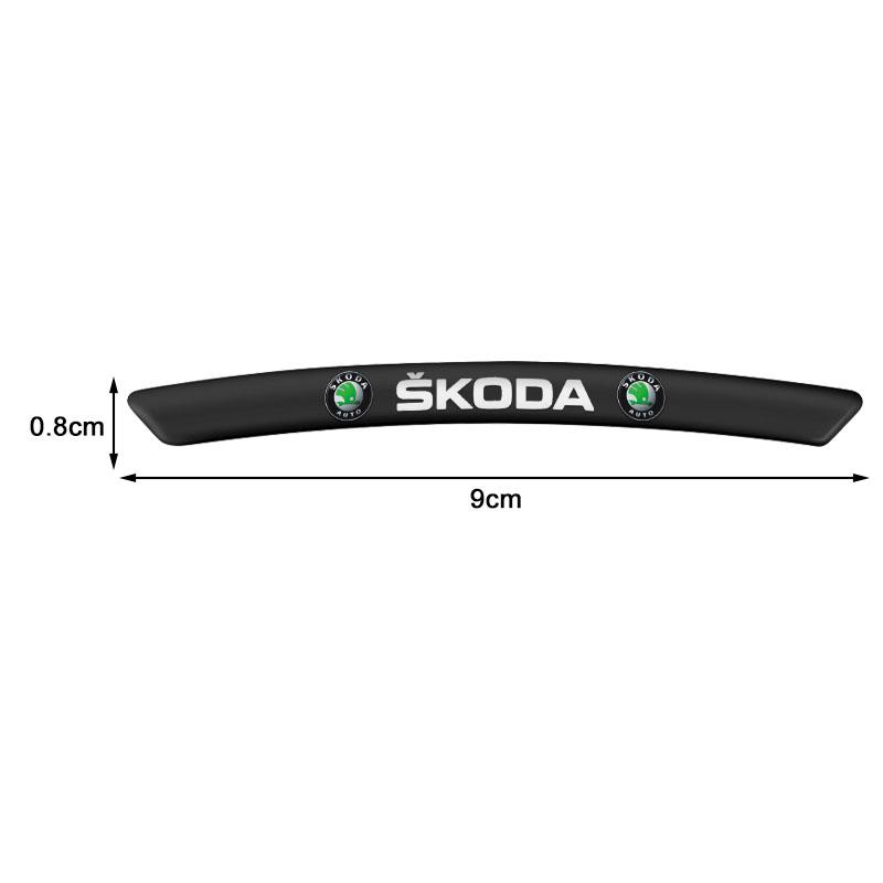 4Pcs Aluminum Car Wheel Hub Badge Sticker Tire Rim Decor Decal for Skoda SCALA Superb Octavia 2 3 A4 A5 Fabia Kamiq Kapoq Kodiaq Rapid
