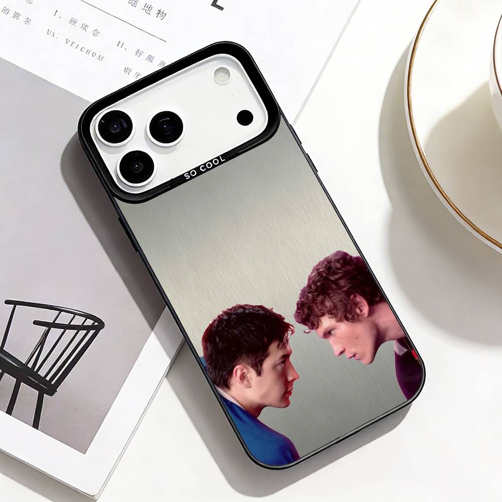 

H-Heated Rivalry Hockey Vibe Phone Case For iPhone17,16,15,14,13,12,11 Plus,Pro Max Black Border Silver Plated Cover iPhone17PRO