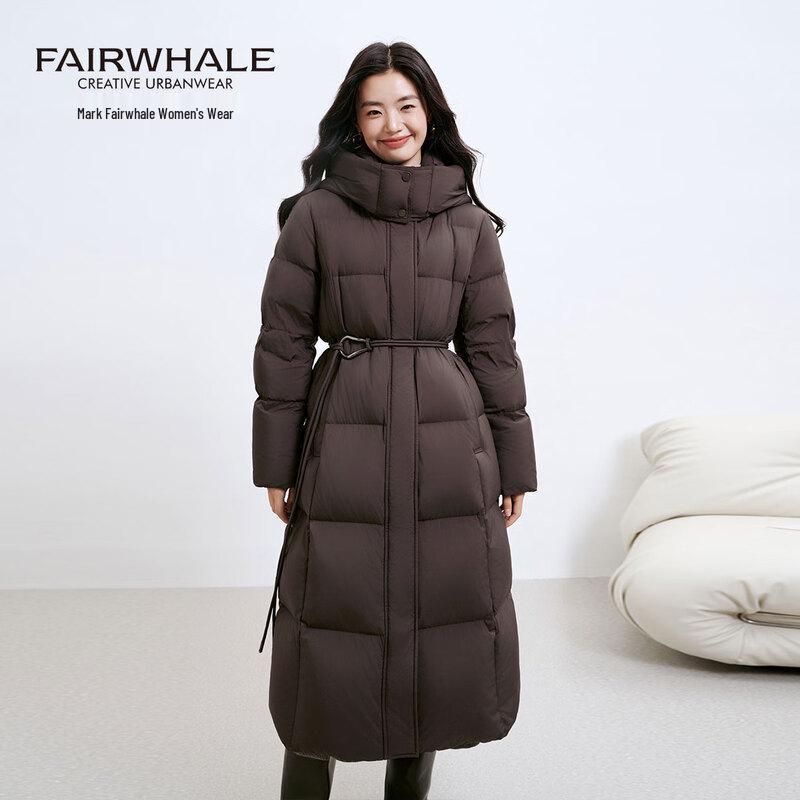 

Женский пуховик Mark Fairwhale приталенного силуэта, удлиненный, с капюшоном, зимний XL