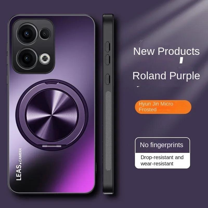 AG Frosted Magnetic Holder Case For Motorola Moto G05 G15 G45 G75 G55 G85 G35 G14 G54 G24 G34 G84 Shockproof Hard Cover Bumper