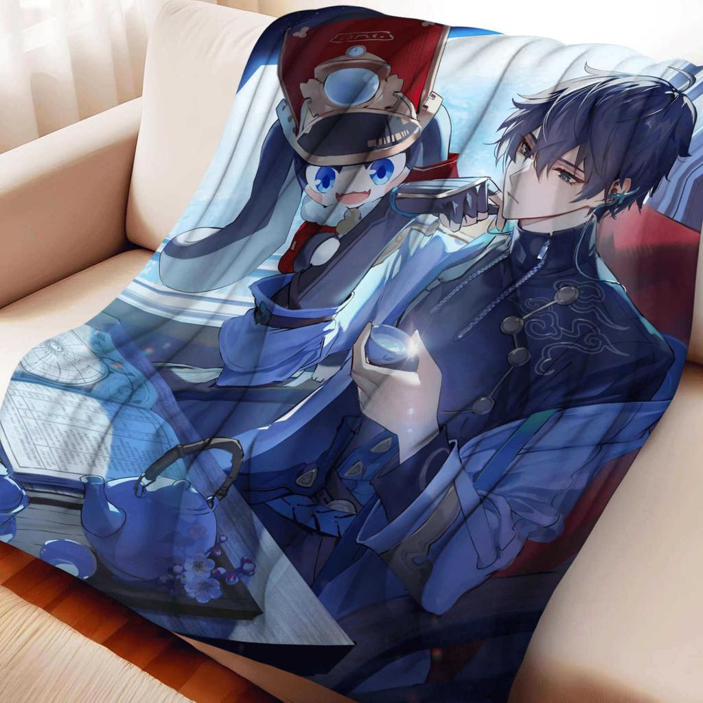 Cartoon Honkai: Star Rail Dan Heng Flannel Blanket Cover Warmth Soft Anime Nap Blanket Multifunctional Decor Universal Blankets