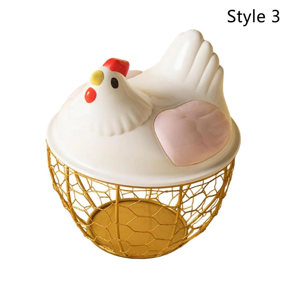 1Pcs Portable Egg Storage Basket Iron Egg Holder Durable Kitchen Organizer