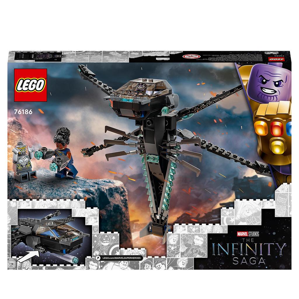 LEGO Super Heroes Black Panther Dragon Flyer 76186 Toy Blocks Gift Plane Superhero American Comic Book Boys Ages 8 and Up