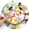 50 Hand-painted Graffiti Stickers Cartoon Cute Children's Gourmet Card Decorative Suitcase Stationery Stickers