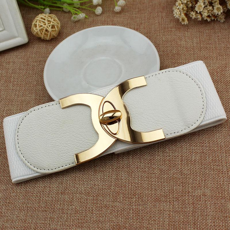 016021 Autumn And Winter Buckle Fashionable Women'S Decorative Wide Belt Elastic Waist Seal Women'S Belt