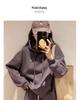 Korean Style Women's Hooded Sweatshirt and Joggers Set with Letter Embroidery