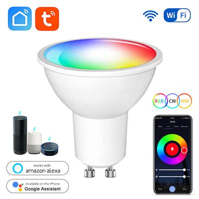 GU10 RGB LED Light Bulb 220V 110V TUYA Smart WiFi Lamp 5W 7W 9W Dimmable Voice APP Alexa Google Home Echo Lamps Bulbs