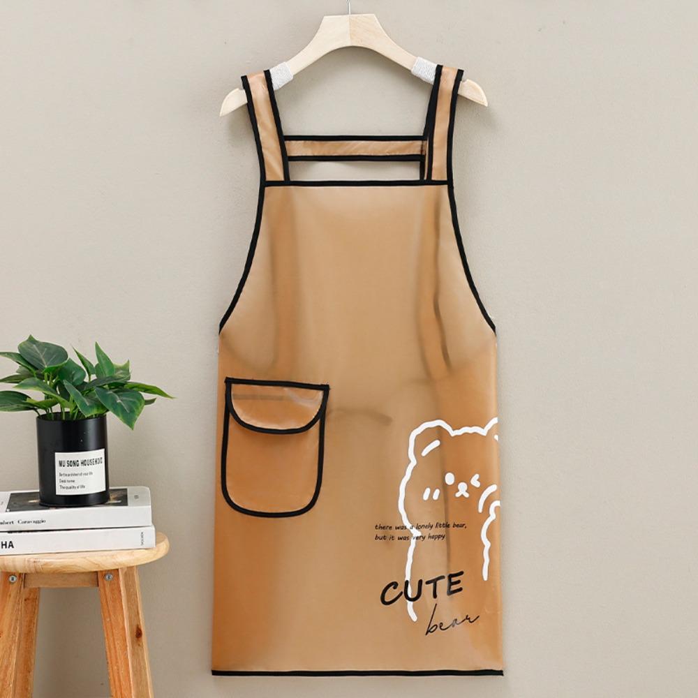 TPU Kitchen Apron Waterproof Cleaning Aprons for Aquatic Products Work Apron  Household