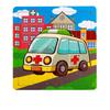20 Piece Wooden 3D Puzzle Cartoon Animal Vehicle Jigsaw Montessori Educational Toys for Kids Baby Aged 3-6 Years