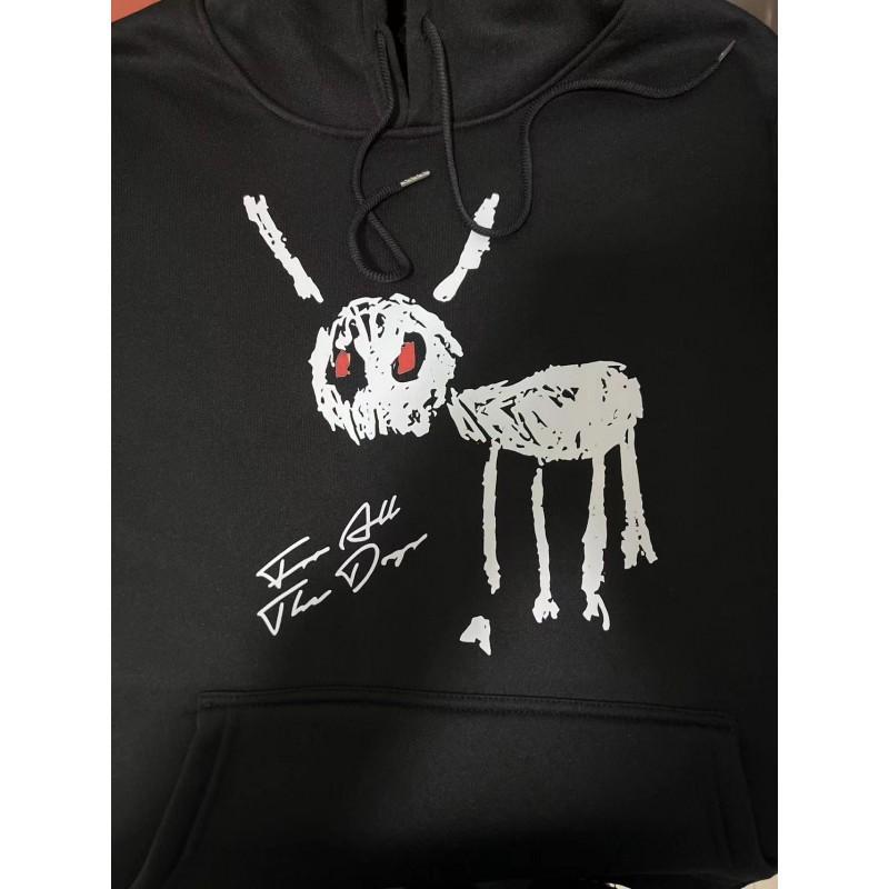 Mens Oversized Graphic Hoodie With Printed Letter Design Casual Long Sleeve Sweatshirt Streetwear