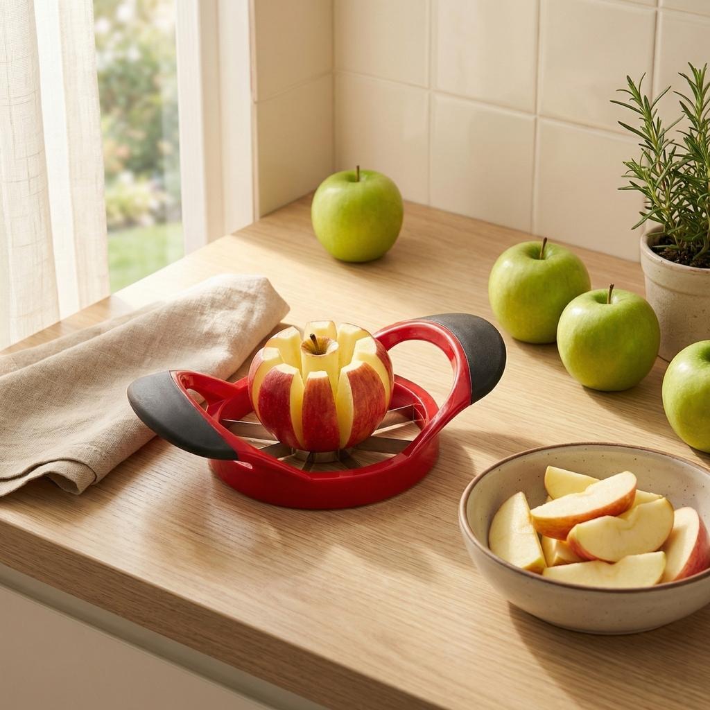 English: Stainless Steel Fruit Corer Cutter Divider