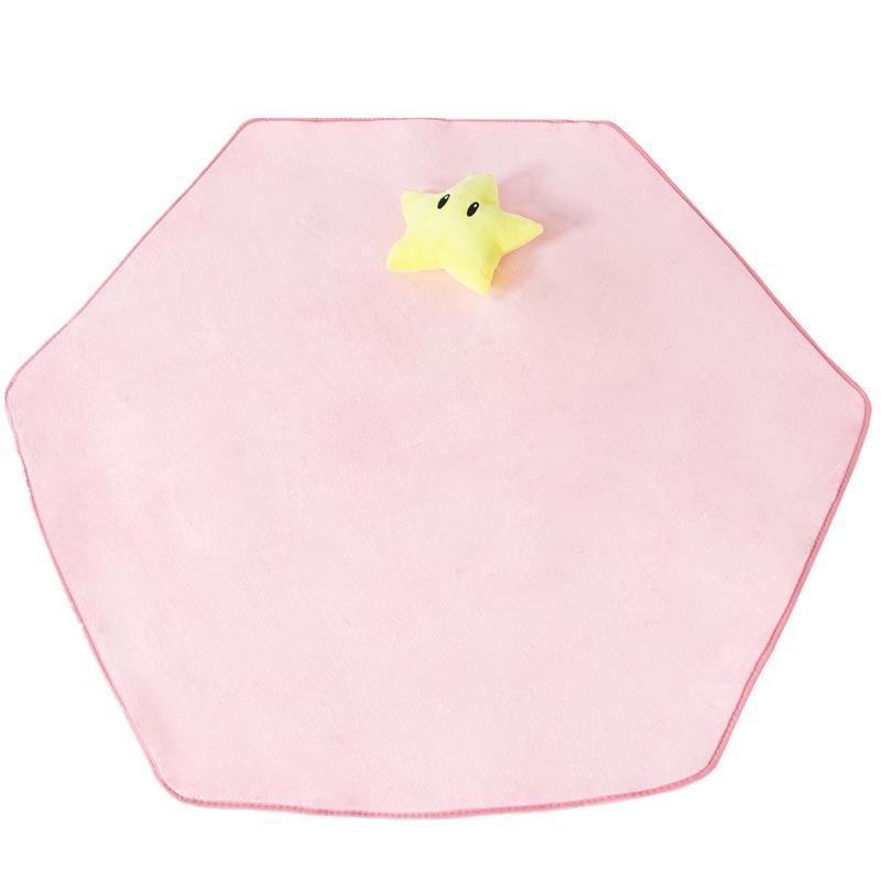 Hexagonal Princess Cartoon Crawling Mat - Coral Fleece & Ice Silk