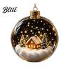 Coordinated Seasonal Arrangements Glowing Clear Christmas Ball Ornament Light Up Story Decoration with Warm LED 3D Winter Scene Baubles Light,