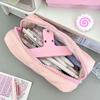 Large Capacity Pen Bag Bowknot Cosmetic Bag Cute Stationery Bag
