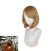 Biohazard 4 Remake Ashley Graham Wig Short Brown Pear Blossom Style Cosplay Hairpiece