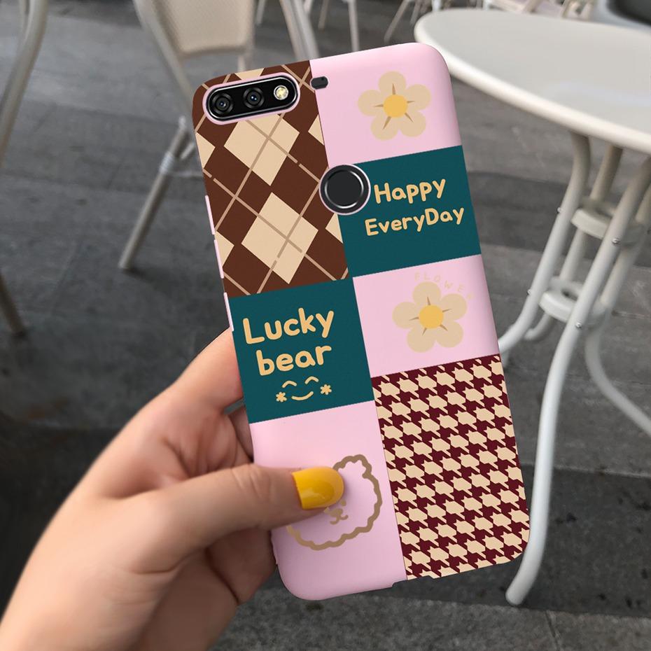 For Huawei Y7 Prime 2018 Lovely Printing Macaroon Silicone Soft Phone Case Back Cover For Huawei Y7 (2018) Y7Prime LDN-LX3 LX2
