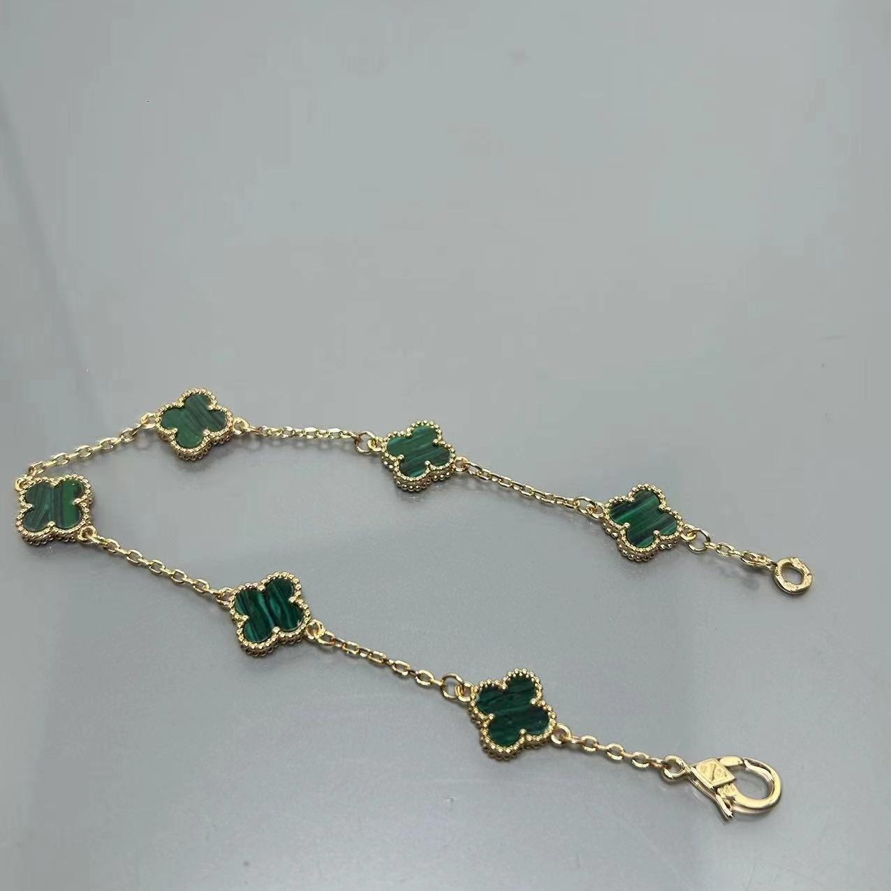 

Високоякісний міні-браслет з чотирилисником з червоного агату з шістьма квітами, жіночий, для знаменитостей, високого класу