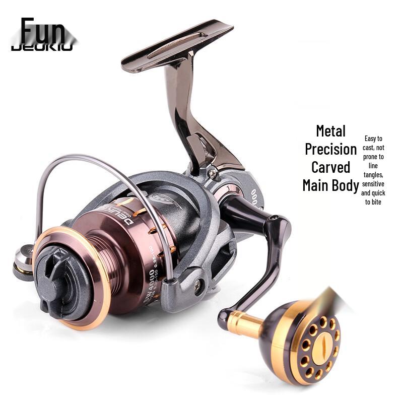 DEUKIO Gapless All-Metal Spinning Fishing Reel
