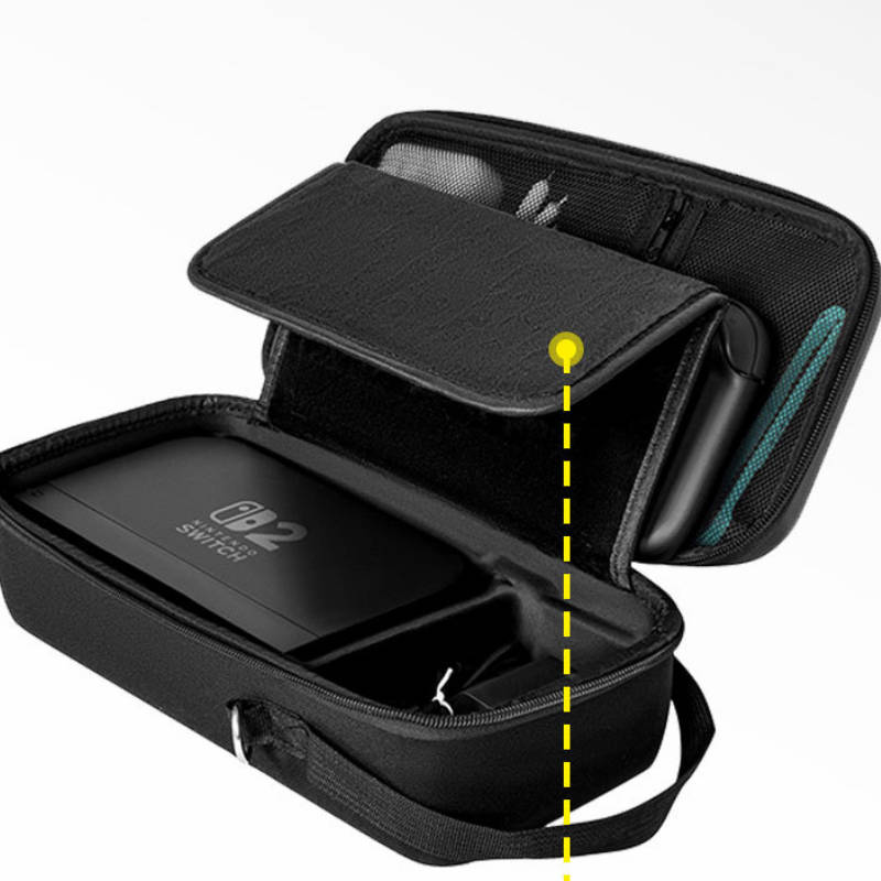 Hartschalen-Tragetasche für Switch, Vollständiges Set Schutz-Aufbewahrungstasche Tragbarer Reise-Organizer-Box für Switch 2 Konsole Spielzubehör