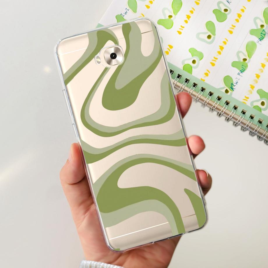 Soft TPU Slim Capa For ASUS ZENFONE ZOOM S ZE553KL Case ASUS ZENFONE 4 SELFIE ZD553KL Back Cover Transparent Cow Print Lion Etui