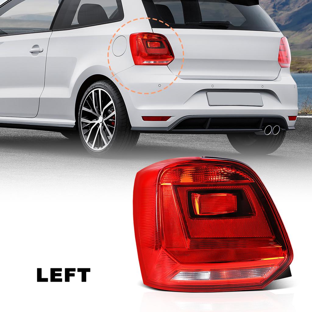Right/ Left Tail Light For VW Polo 6C Hatchback 2014 2015 2016 2017 Reversing Brake Light Warning Stop Lamp Without Bulb