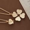 1PC Vintage  Golden Color Heart Shaped Pendant Can Be Placed on The Photo Necklace for Women Jewelry