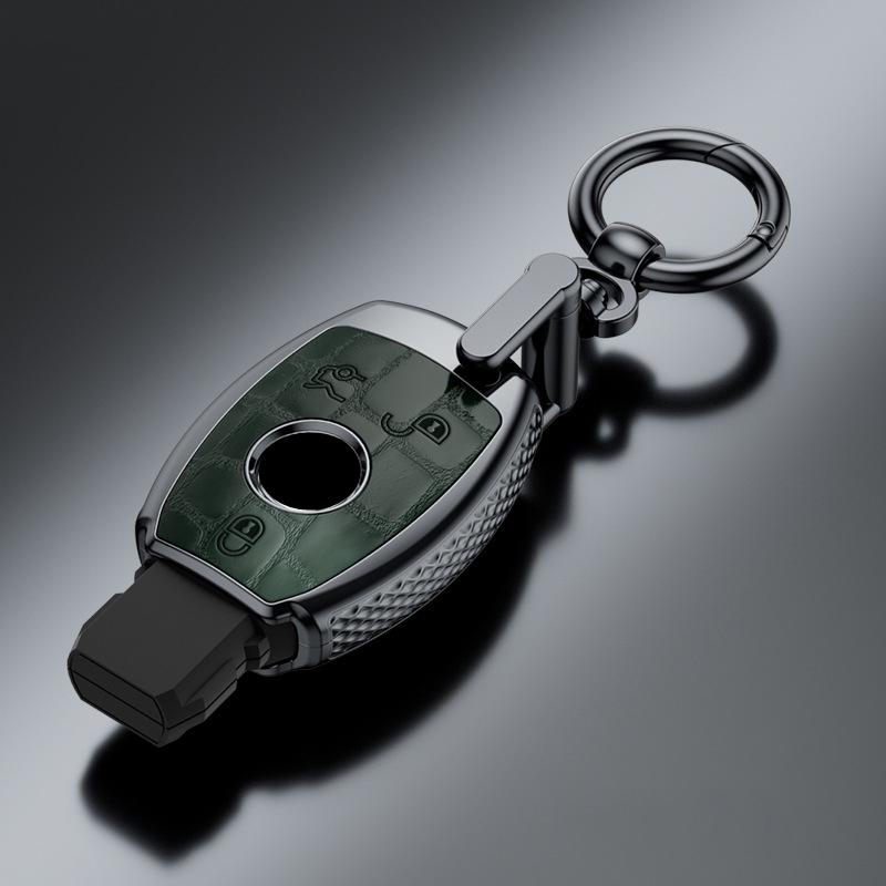 

Plastic Car Key Case Remote Cover Shell Holder Keyring For Mercedes Benz A B C E S Class S400L CLA CLS GLC GLE GLS EQE EQS GLA Style A Dark Green