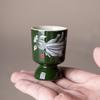 Colorful Glazed Ceramic Baijiu Cups: Creative One-Sip Toast Glasses for Home Use.