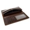 Genuine Leather Long Bifold Wallet for Men Classic Clutch Wallet with Phone Pocket Multi Card Slots Large Capacity Men Purse for Daily Use