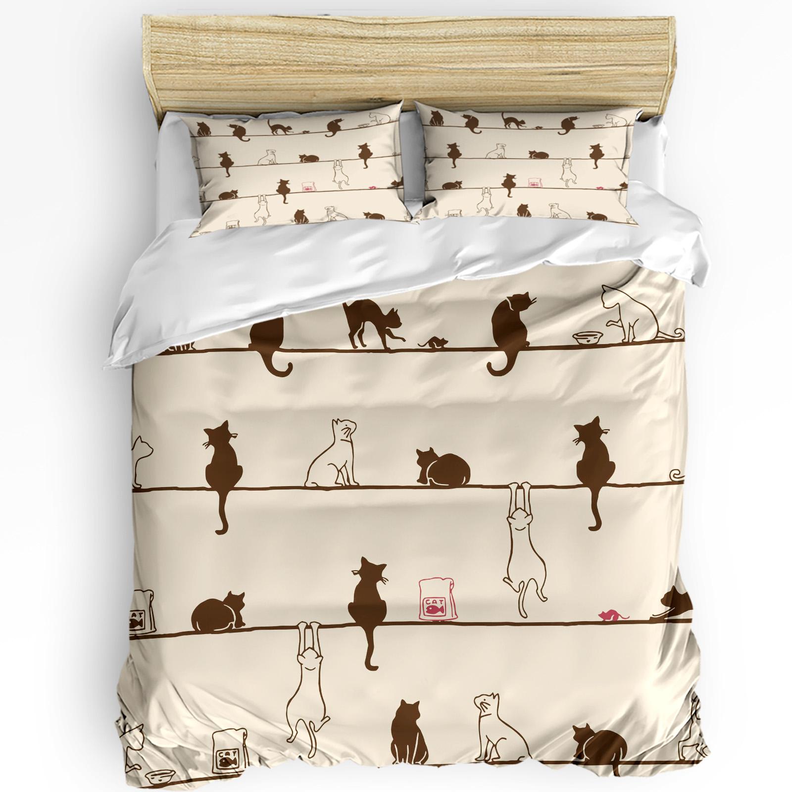 

Comforter Cat Rope Mouse Bed Bedding Set Home Textile S Bedroom Double Bedding Set No Sheet Comforter (quilt)-EU Single(135*200cm)3pcs