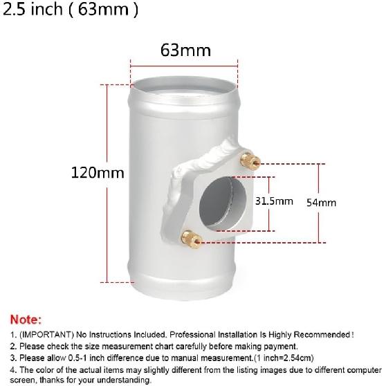 76mm/63mm/51mm Air Flow Sensor Adapter Intake Meter Mount Base Air Flow Adaptor Compatible with Toyota Mazda 6 Subaru Suzuki 2"/2.5"/3" Replacement