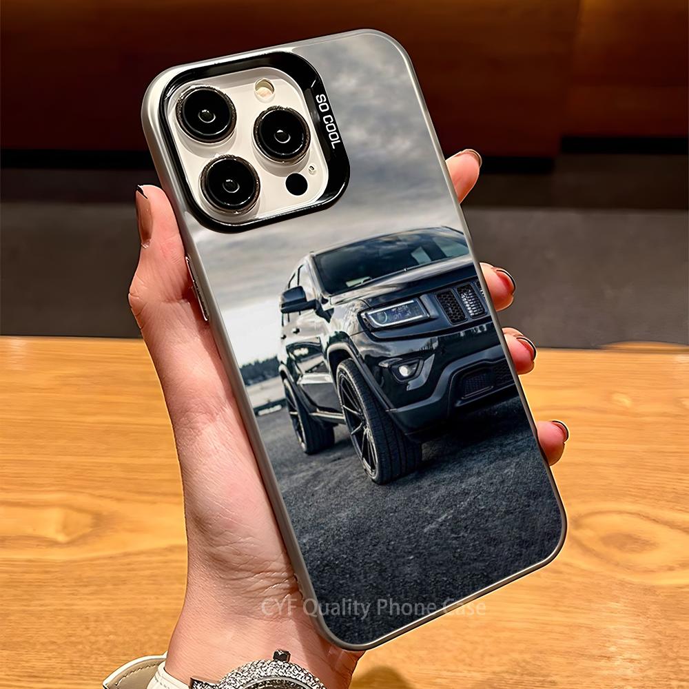 

Cool Jeeps off-road SUV Phone Case For iPhone 11 12 13 14 15 16Pro Max Plus Protect Plating Phone Cover iPhone15plus