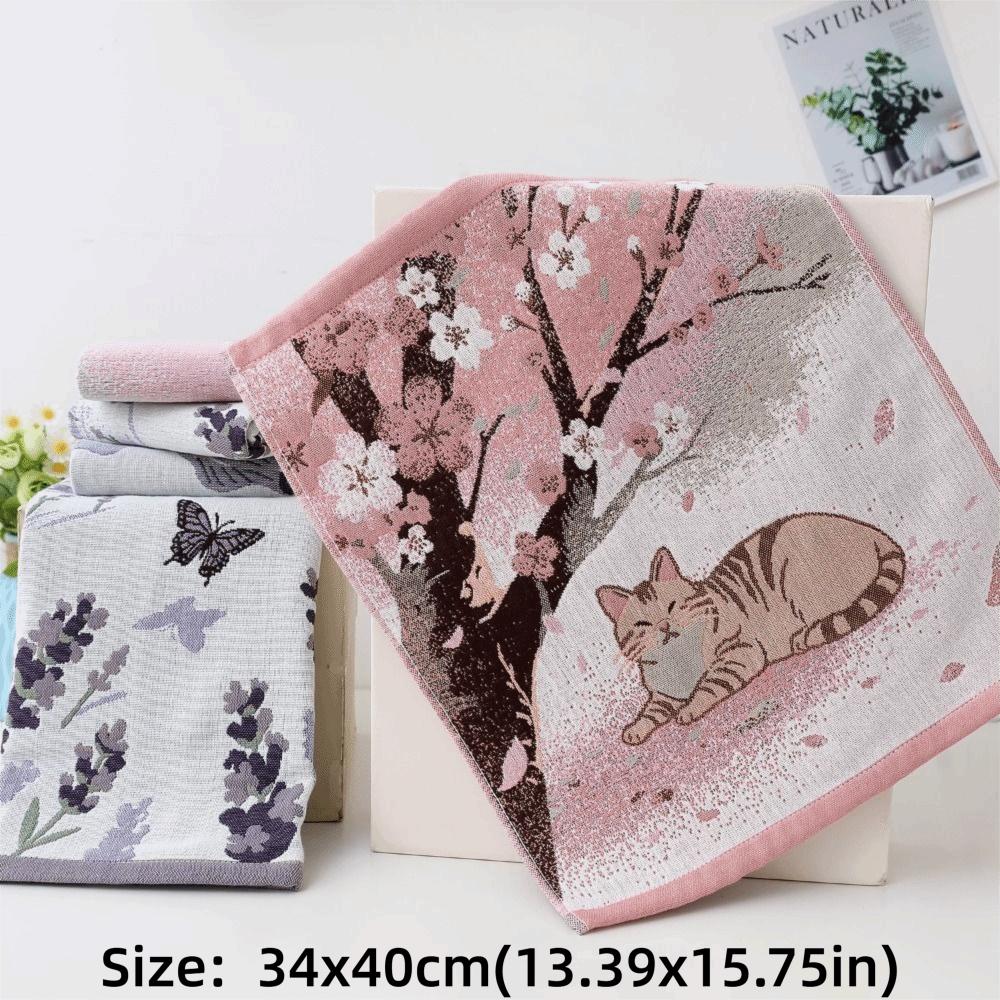 34x40cm Large Hand Towel Quick Dry 4 Layer Cotton Gauze Pure Cotton Face Towel Decorative Kitchen Dish Cloth Home Restaurant