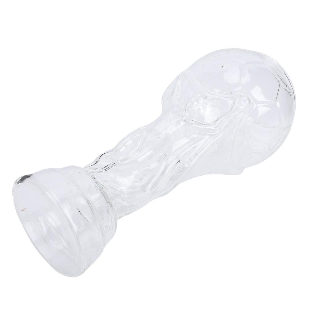 Beer Glass 800ML Freezer Safe Innovative Soccer Trophy Shaped Glass Beer Mug for Craft Beer Fruit Juice Cocktails