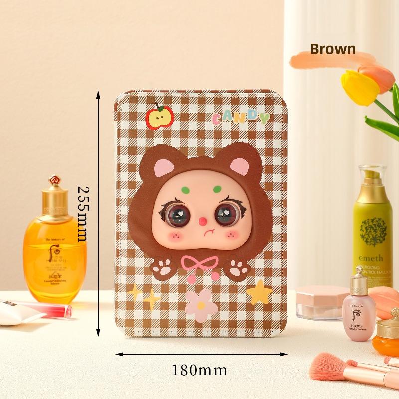 Folding Makeup Mirror, Desktop Makeup Mirror, Student Dormitory Standing Dressing Mirror, Portable Folding Flip Cover Mirror