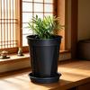 Orchid Pot with Saucer Flowerpot with Side Ventilation And Drainage Holes Rot Prevention Plant Pot for Phalaenopsis Roses Indoor Outdoor Use