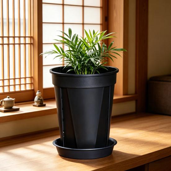 Orchid Pot with Saucer Flowerpot with Side Ventilation And Drainage Holes Rot Prevention Plant Pot for Phalaenopsis Roses Indoor Outdoor Use