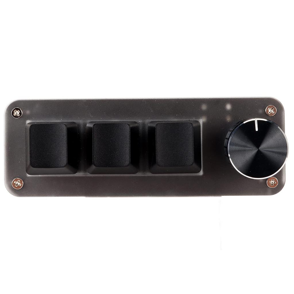 Wired Macro Ergonomic Customized Macro Pad Gaming Programmable USB Mini Keypad for Desktop Function Keypad with Knob 1 Keyboard, One-Handed Keyboard,