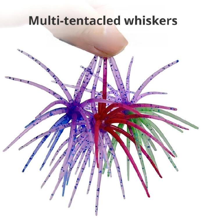 Lake Use Fishing Accessory with Elastic Soft Plastic Body and Flexible Arm Profile, Single Pack Sea Urchin Baits for Daily Anglers