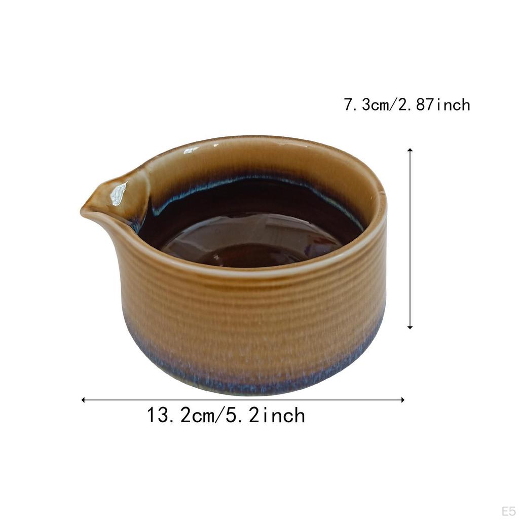 Ceramic Bowl for Matcha Preparation with Spout, Ideal Tea Gatherings