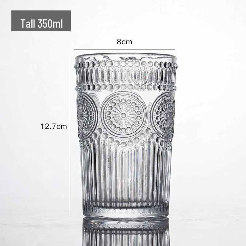 Deou Starlight Retro Sunflower Glass Coffee Cup