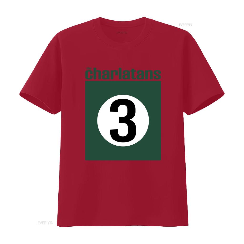 The Charlatans THREE Sproston Green Μπλουζάκι για Άνδρες Ρετρό Στυλ Εκτύπωση Υψηλής Ποιότητας vintage Πλυμένο Τεντωμένο