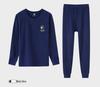 Men's Cotton Thermal Underwear Set for Autumn & Winter – Youth Round Neck Antibacterial