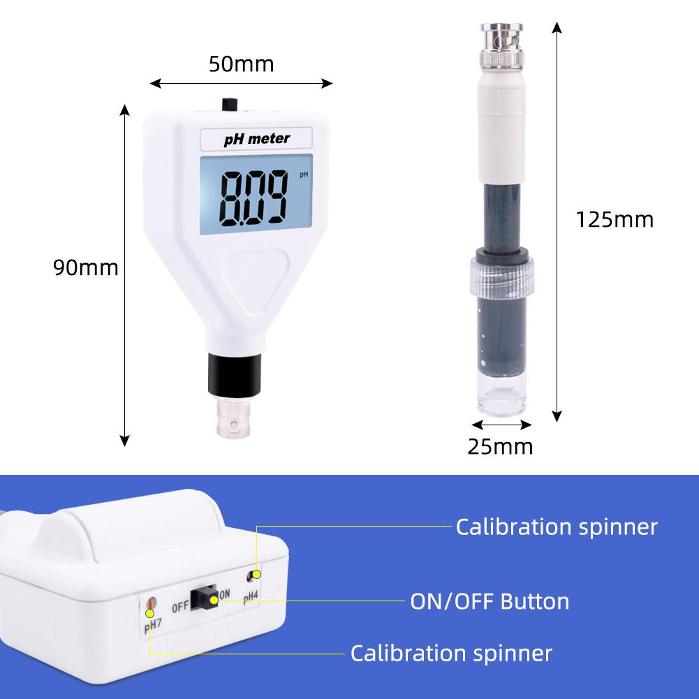 

PH-98218 Skin PH Meter Acidimeter Tester Replaceable Probe LCD Display Digital Acidity Meter Portable Multipurpose Meter SoilCelsiusFoodCelsiusSkin Wa